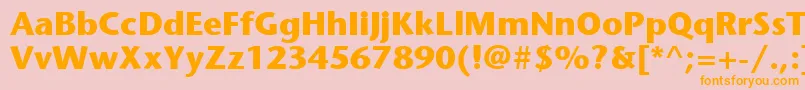 ItcStoneSansLtBold Font – Orange Fonts on Pink Background