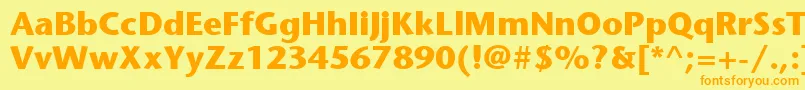 ItcStoneSansLtBold Font – Orange Fonts on Yellow Background