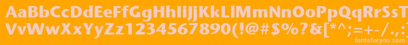 ItcStoneSansLtBold Font – Pink Fonts on Orange Background