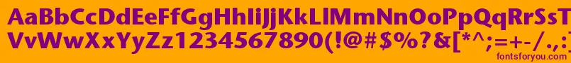 ItcStoneSansLtBold-fontti – violetit fontit oranssilla taustalla
