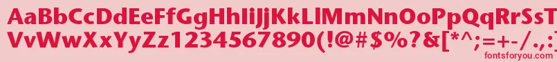 ItcStoneSansLtBold Font – Red Fonts on Pink Background