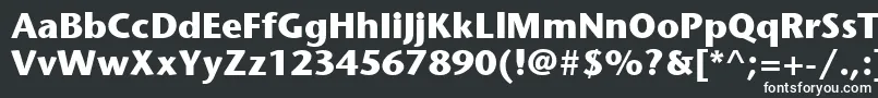 ItcStoneSansLtBold-fontti – valkoiset fontit mustalla taustalla