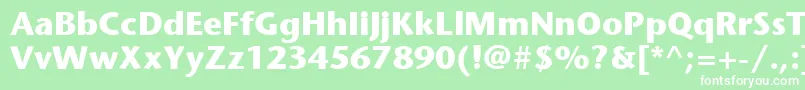 ItcStoneSansLtBold Font – White Fonts on Green Background