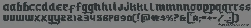Empirecrownexpand-Schriftart – Schwarze Schriften auf grauem Hintergrund