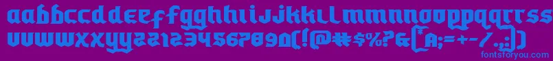 Więcej informacji o czcionce Empirecrownexpand Czcionka Empirecrownexpand – niebieskie czcionki na fioletowym tle