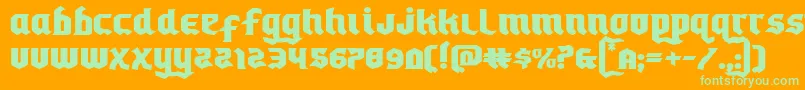 Empirecrownexpand Font – Green Fonts on Orange Background