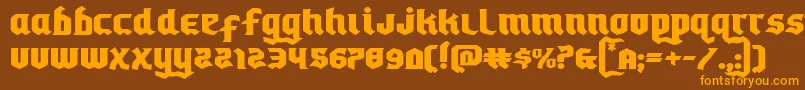 Empirecrownexpand Font – Orange Fonts on Brown Background