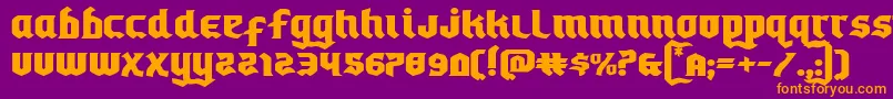 Empirecrownexpand Font – Orange Fonts on Purple Background