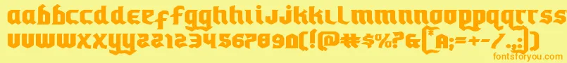 Empirecrownexpand Font – Orange Fonts on Yellow Background