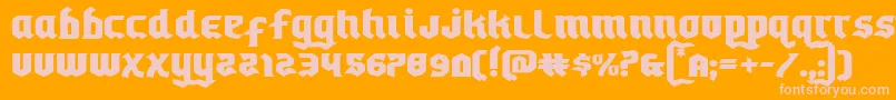 Empirecrownexpand Font – Pink Fonts on Orange Background