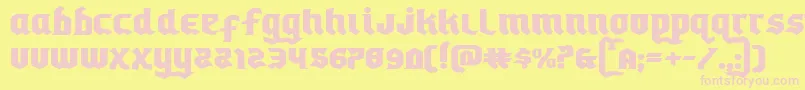 Empirecrownexpand Font – Pink Fonts on Yellow Background