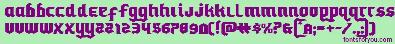 Empirecrownexpand Font – Purple Fonts on Green Background
