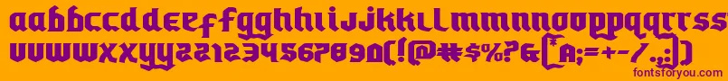 Empirecrownexpand Font – Purple Fonts on Orange Background