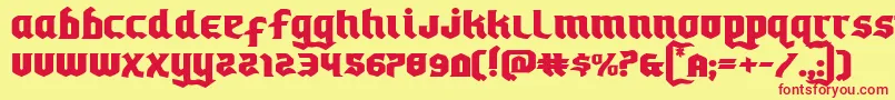 Empirecrownexpand Font – Red Fonts on Yellow Background