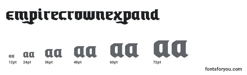 Empirecrownexpand Font Sizes