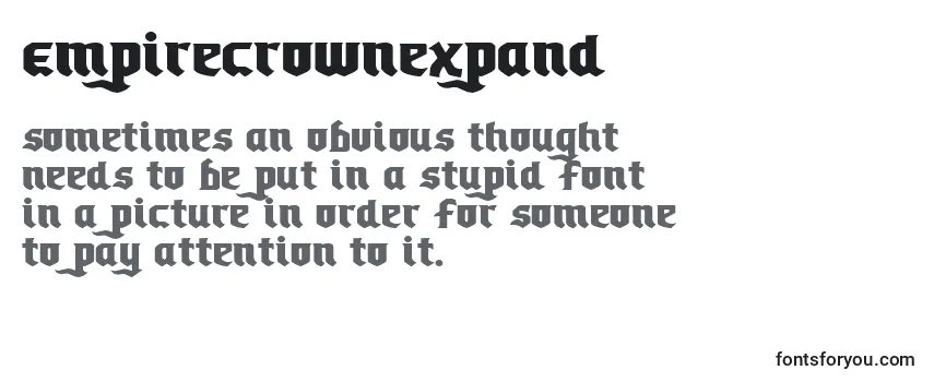 Шрифт Empirecrownexpand