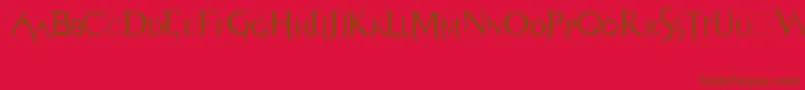 Evanescence Font – Brown Fonts on Red Background