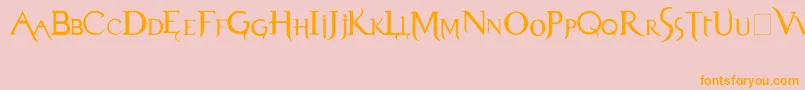 Evanescence Font – Orange Fonts on Pink Background