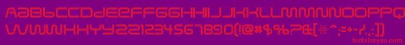 KbZero Font – Red Fonts on Purple Background