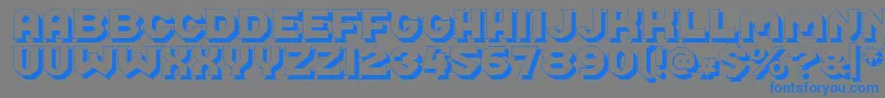 Midrobaschatten Font – Blue Fonts on Gray Background