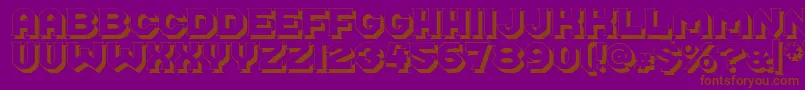 Midrobaschatten Font – Brown Fonts on Purple Background