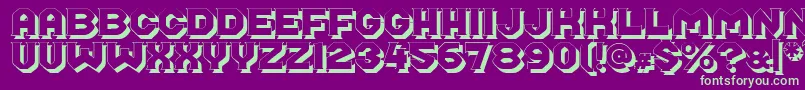 Midrobaschatten Font – Green Fonts on Purple Background