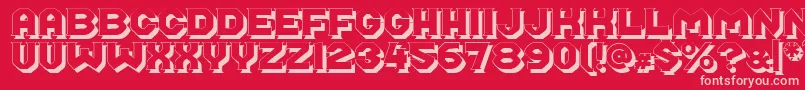 Midrobaschatten Font – Pink Fonts on Red Background