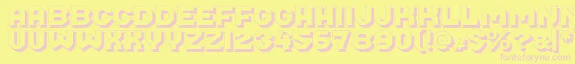 Midrobaschatten Font – Pink Fonts on Yellow Background