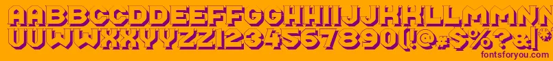 Midrobaschatten Font – Purple Fonts on Orange Background