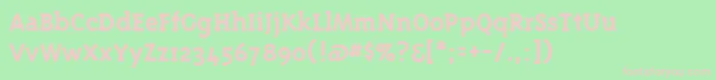 Triplexserifbold Font – Pink Fonts on Green Background