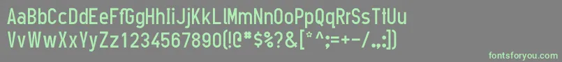 Шрифт Oneslot15 – зелёные шрифты на сером фоне