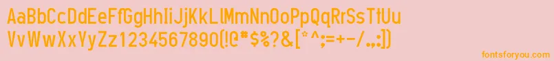 Oneslot15 Font – Orange Fonts on Pink Background