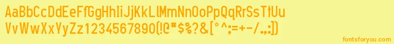 Oneslot15 Font – Orange Fonts on Yellow Background