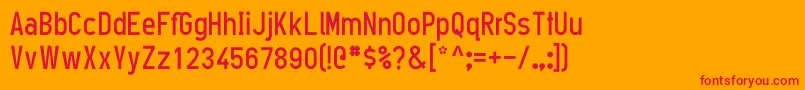 Oneslot15 Font – Red Fonts on Orange Background