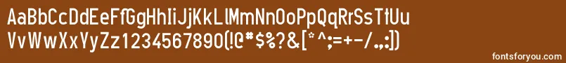 Шрифт Oneslot15 – белые шрифты на коричневом фоне