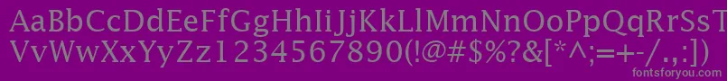 フォントInsightSsi – 紫の背景に灰色の文字