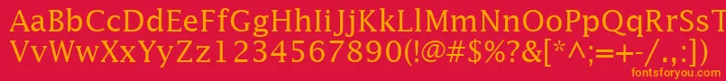 InsightSsi Font – Orange Fonts on Red Background
