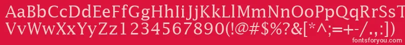 InsightSsi Font – Pink Fonts on Red Background