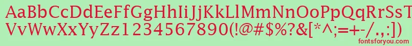 InsightSsi Font – Red Fonts on Green Background