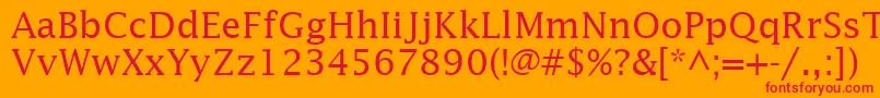InsightSsi Font – Red Fonts on Orange Background