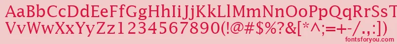 InsightSsi Font – Red Fonts on Pink Background