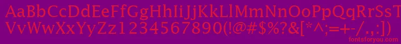 InsightSsi Font – Red Fonts on Purple Background