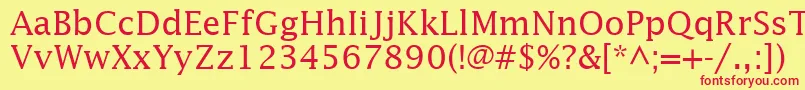 InsightSsi Font – Red Fonts on Yellow Background