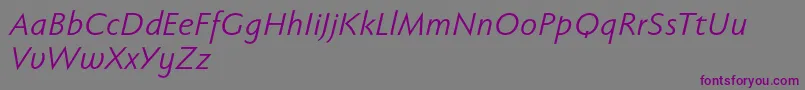 Fabersanspro56reduced Font – Purple Fonts on Gray Background