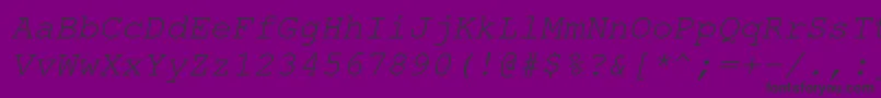 NimbusmonoOblique Font – Black Fonts on Purple Background