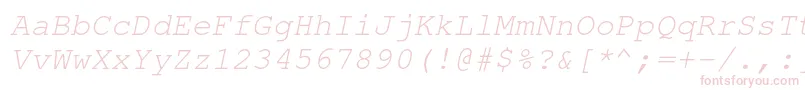 More about NimbusmonoOblique Font NimbusmonoOblique Font – Pink Fonts on White Background