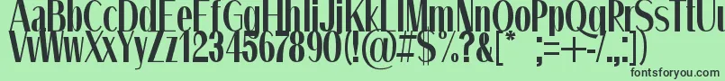 QuietStreets Font – Black Fonts on Green Background