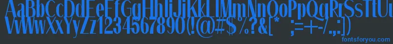QuietStreets Font – Blue Fonts on Black Background