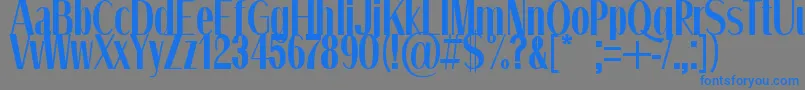 QuietStreets Font – Blue Fonts on Gray Background