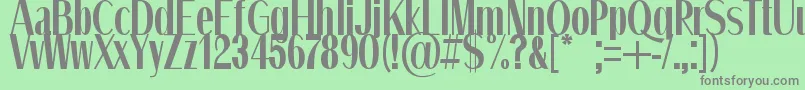 QuietStreets Font – Gray Fonts on Green Background